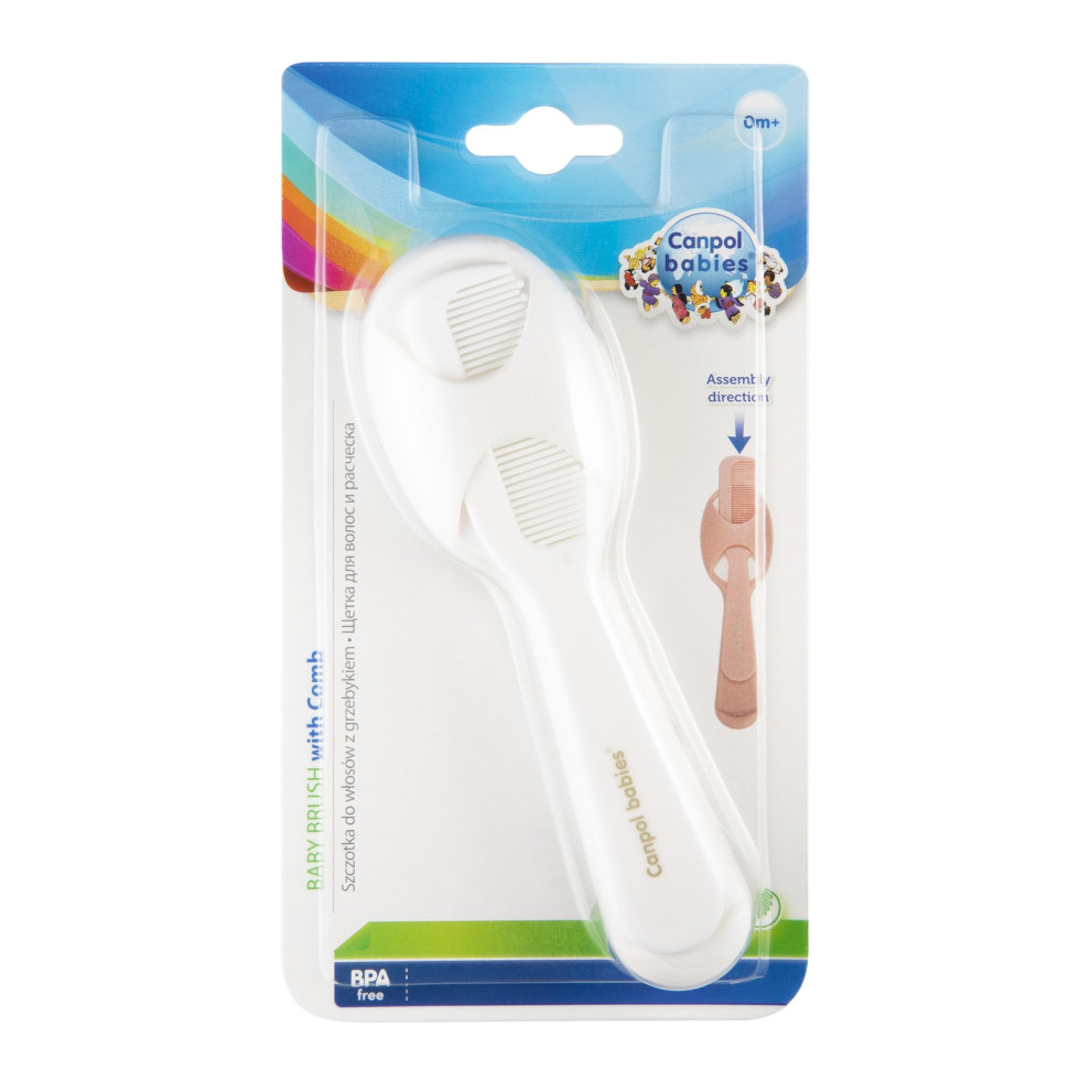 Щетка для волос с расческой Canpol babies 56/160_whi с рождения