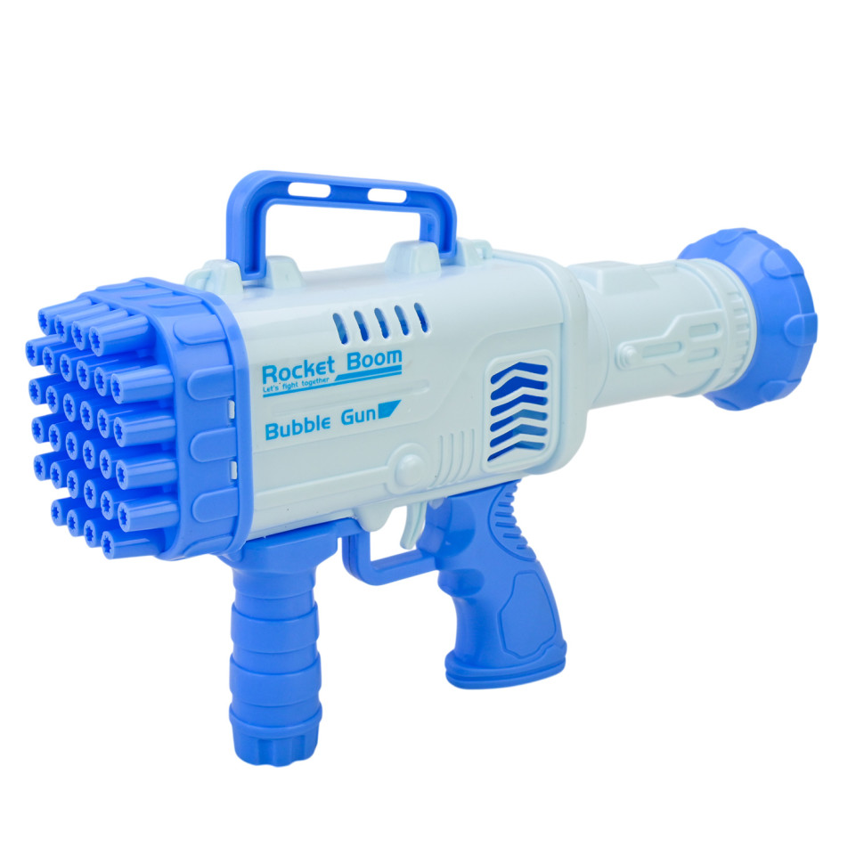 Генератор мыльных пузырей Бластер Bambi 009(Blue) 1 емкость с мыльной жидкостью и тарелочка