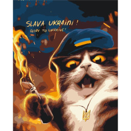 Картина за номерами "Котик повстанець" ©Маріанна Пащук Brushme BS53120, 40х50 см