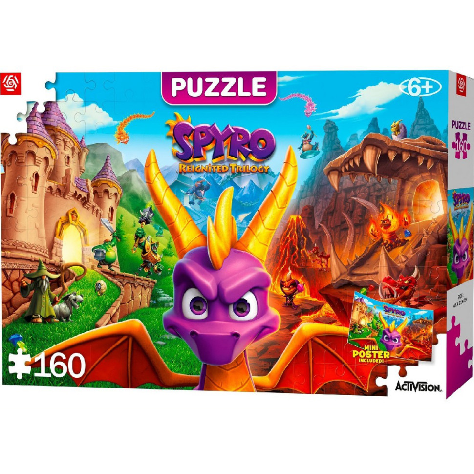 Пазл детский Spyro Reignited Trilogy Puzzles GoodLoot 5908305240389, 160 элементов