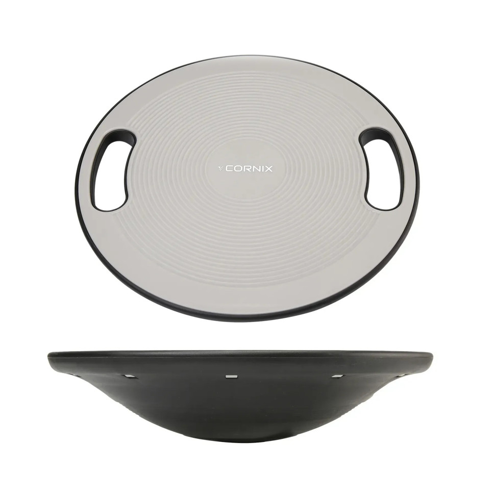 Балансувальна платформа Cornix XR-0443 кругла, пластикова, Сірий/Чорний