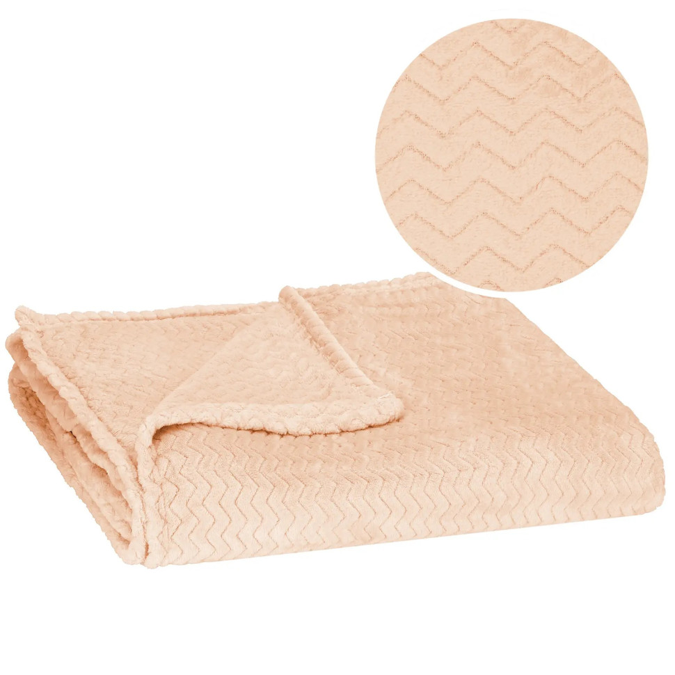 Плед-покрывало Extra Soft Springos HA7160 кремовый 200x220 см