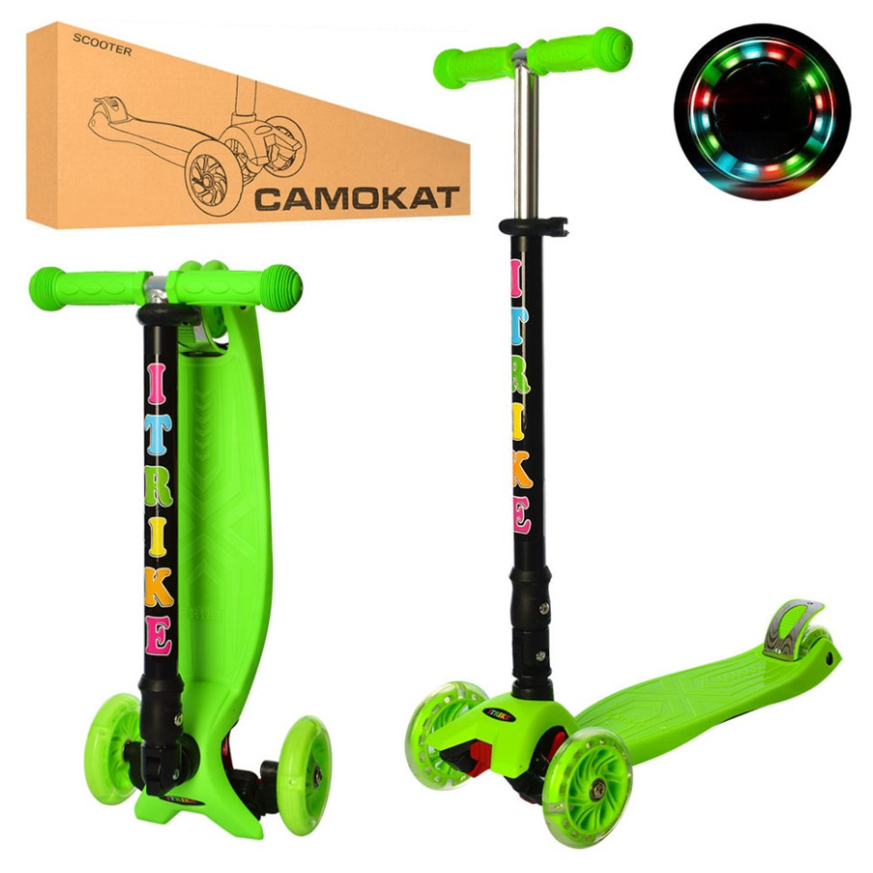 Дитячий самокат iTrike JR 3-003-1-GR MAXI складний