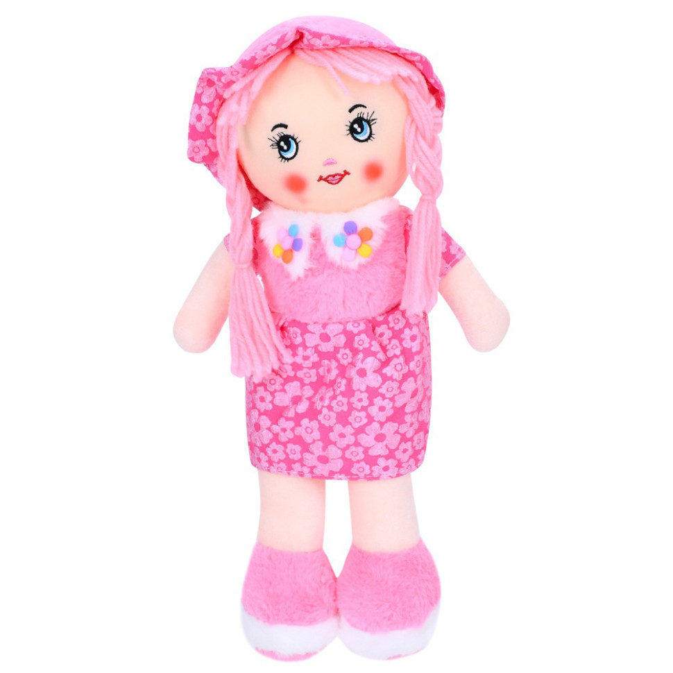 Детская игровая кукла Bambi FG240408152A-1(Pink) 38 см, мягконабивная, петелька