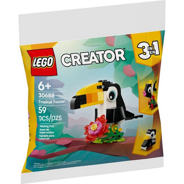 Конструктор Creator Тропический тукан LEGO 30688, 59 деталей