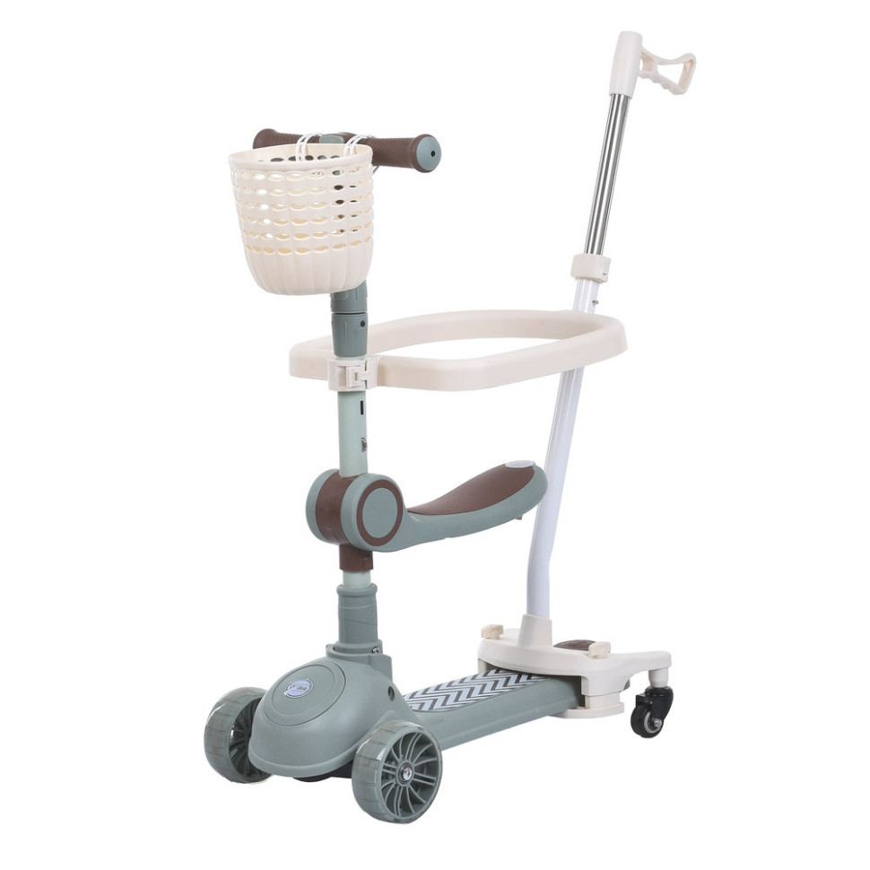Детский самокат 3-х колесный 5 в 1 iTurbo Trike JR3-141-5-GR, до 25 кг