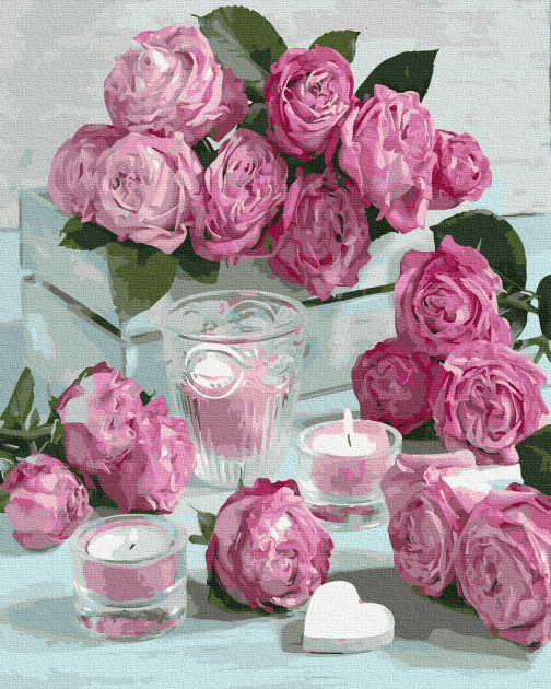 Картина за номерами. Rainbow Art "Романтика троянд" GX36024-RA по цене 240 грн.