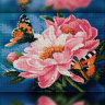 Алмазна вишивка на підрамнику "Метелики на ніжних квітках" The Wortex Diamonds TWD10064