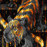 Картина за номерами. Brushme "Тигр у вогні" GX35049 