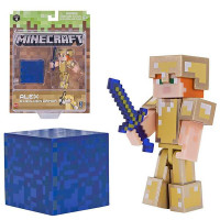 Коллекционная фигурка Minecraft Alex in Gold Armor серия 4 19970M