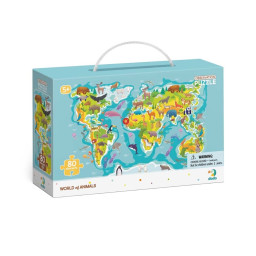 Пазл обсервационный "Мир животных" DoDo Toys 300133, 80 элементов