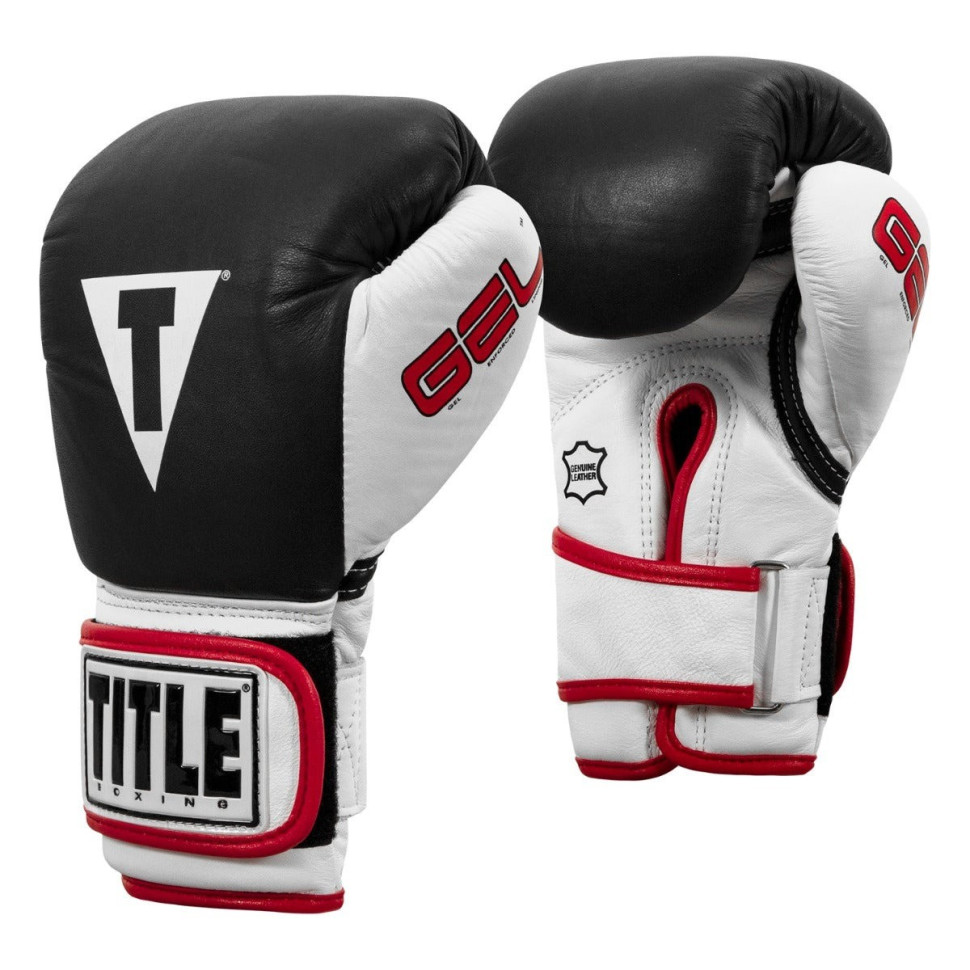 Боксерские перчатки Boxing Gel World TITLE GTWBG S BK 10 унций (бинты в комплекте)