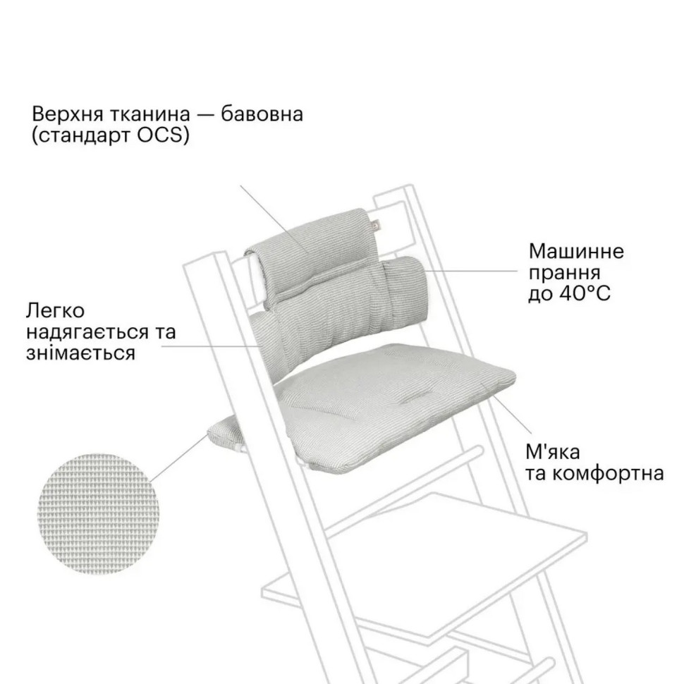 Текстиль для стільчика Tripp Trapp Classic Stokke 100389 різнокольорові круги Soul System