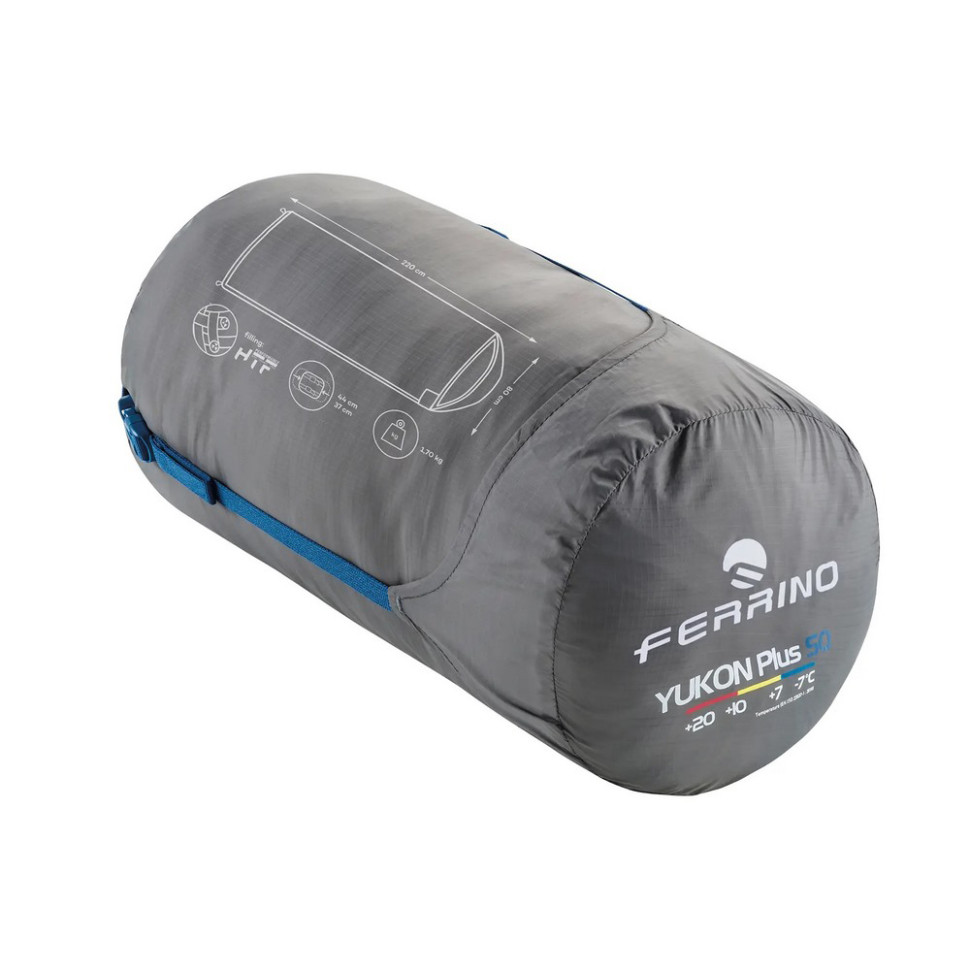 Спальный мешок Yukon Plus SQ/7°C (86358NBBD) Ferrino 929814 Blue, Right