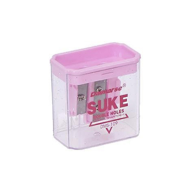 Точилка двойная DAIMARSE Bambi DMS-109(Pink) розовый, 4,8х5х3 см