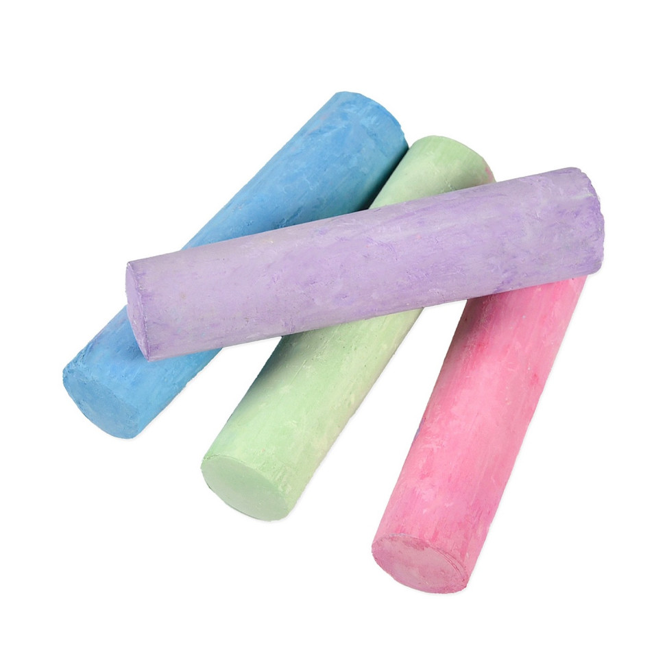 Мел для рисования на асфальте Strateg 50115ST 4 штуки, разноцветные