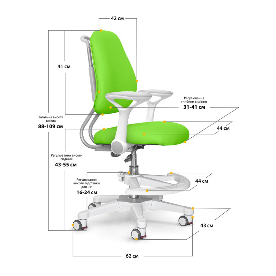 Дитяче крісло Mio Ergo ErgoKids Y-507 KZ, Green