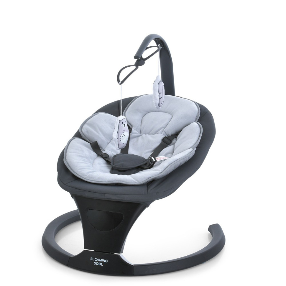 Укачивающий центр-шезлонг SOUL Bambi ME 1175 Dark Gray