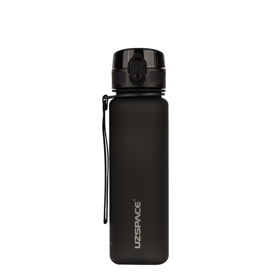 Бутылка для воды UZSPACE 3026(Black) 500 мл, черная