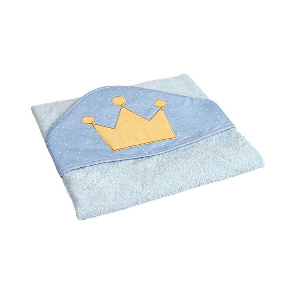 Детское полотенце после купания King Canpol babies 26/800_blu с капюшоном  85x85 см