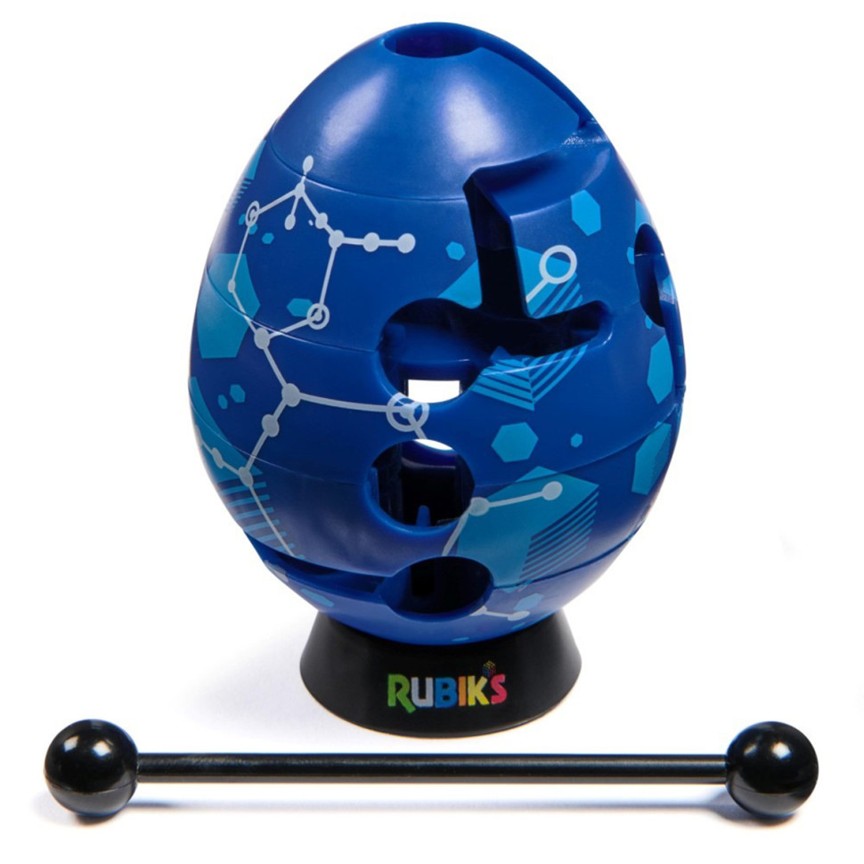 Розвиваюча Головоломка Смарт-яйце Rubik's 6071681(Blue) паличка, підставка
