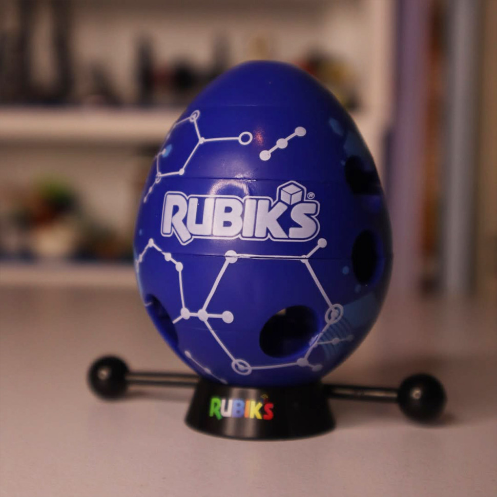 Розвиваюча Головоломка Смарт-яйце Rubik's 6071681(Blue) паличка, підставка