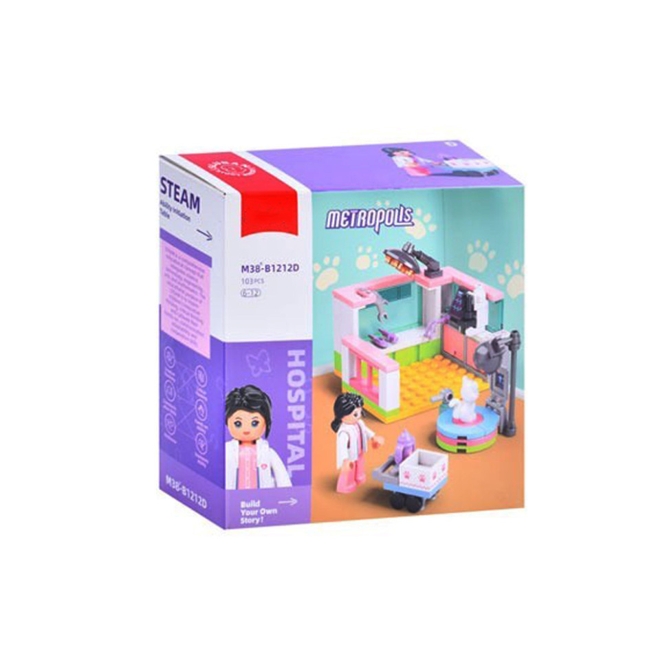Конструктор дитячий «Metropolis Hospital» Bambi M38-B1212D 103 деталь