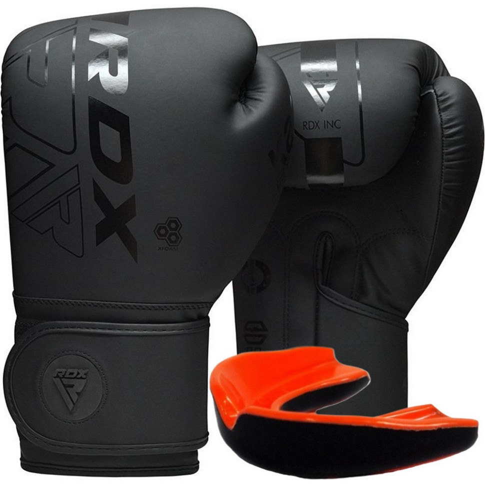 Боксерские перчатки F6 Kara Matte RDX Inc Limited BGR-F6MB-12OZ, Black 12 унций (капа в комплекте)