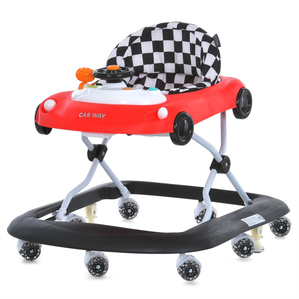 Детские Ходунки Car way El Camino ME 1216 Red-Black, музыка, свет