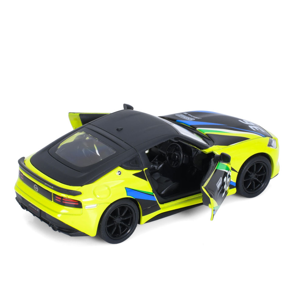 Машинка инерционная 2023 Nissan Fairlady Z Kinsmart KT5443WF(Yellow) 1:36, 12 см, открываются двери
