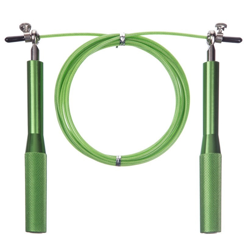 Скакалка швидкісна кроссфіт зі сталевим тросом Gemini Sport GI-1797-GR