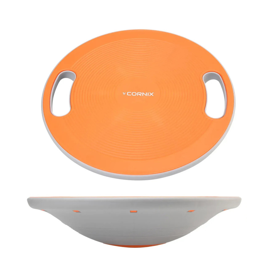 Балансувальна платформа Cornix XR-0444 кругла, пластикова, Помаранчевий/Сірий