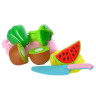 Продукти іграшкові пластикові Bambi JJL001-2A-1AB-2AB на липучці, овочі/фрукти - 4 шт, дошка, ніж