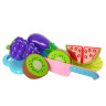 Продукты игрушечные пластиковые Bambi JJL001-2A-1AB-2AB на липучке, овощи/фрукты - 4 шт, досточка, нож