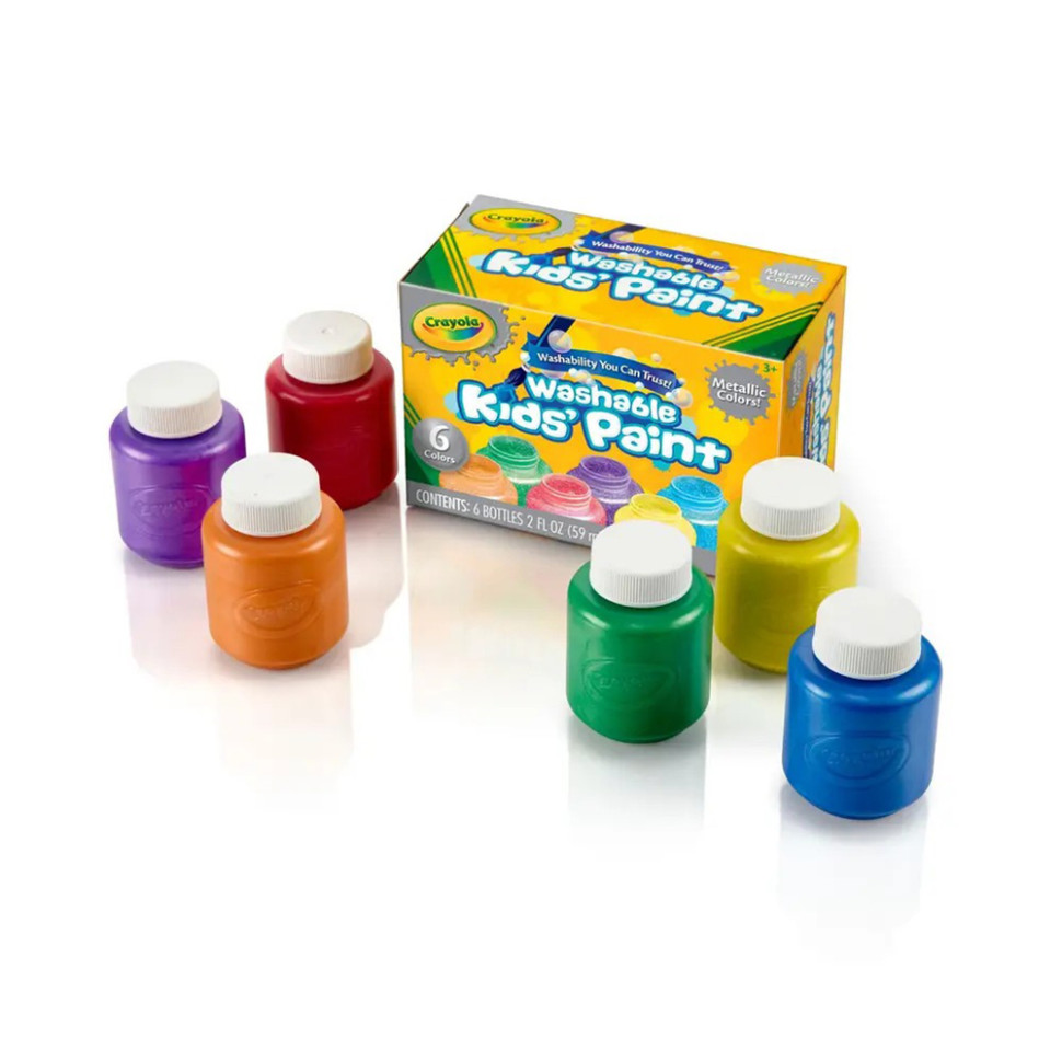 Дитячий набір фарб Metallic Crayola 256328.006 у баночках 6 шт