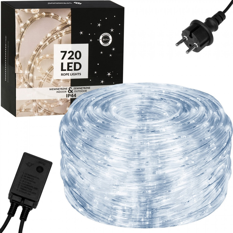 Гирлянда дюралайт уличная Rope Lights Springos CL1208, 30 м 720 LED, Cold White