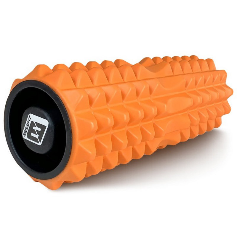 Массажный ролик Grid Rolle 1.2 EasyFitr EF-2022a-OR 33 см, с заглушками с двух сторон, оранжевый