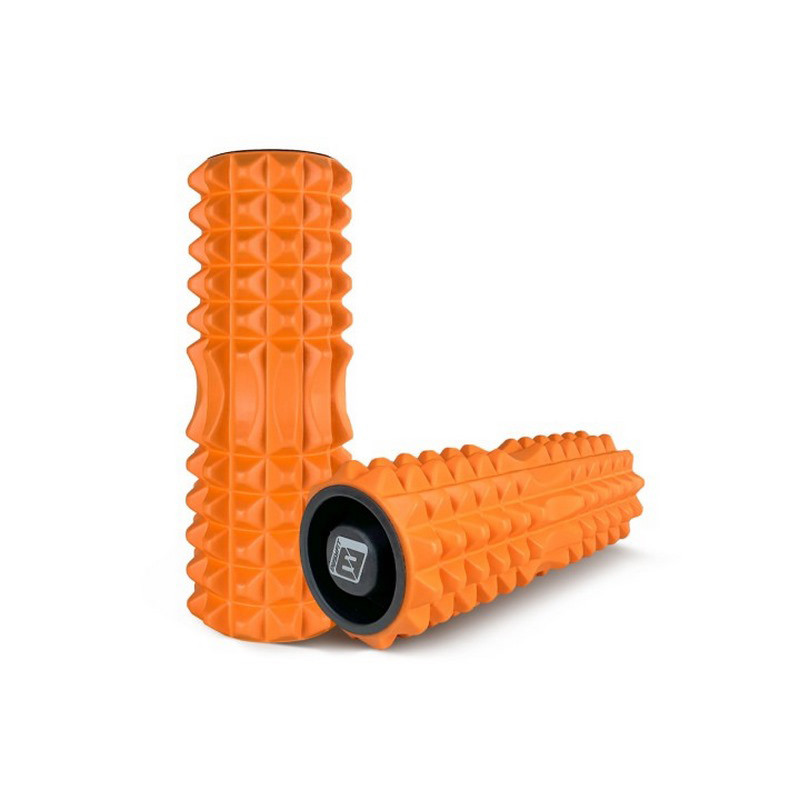Массажный ролик Grid Rolle 1.2 EasyFitr EF-2022a-OR 33 см, с заглушками с двух сторон, оранжевый