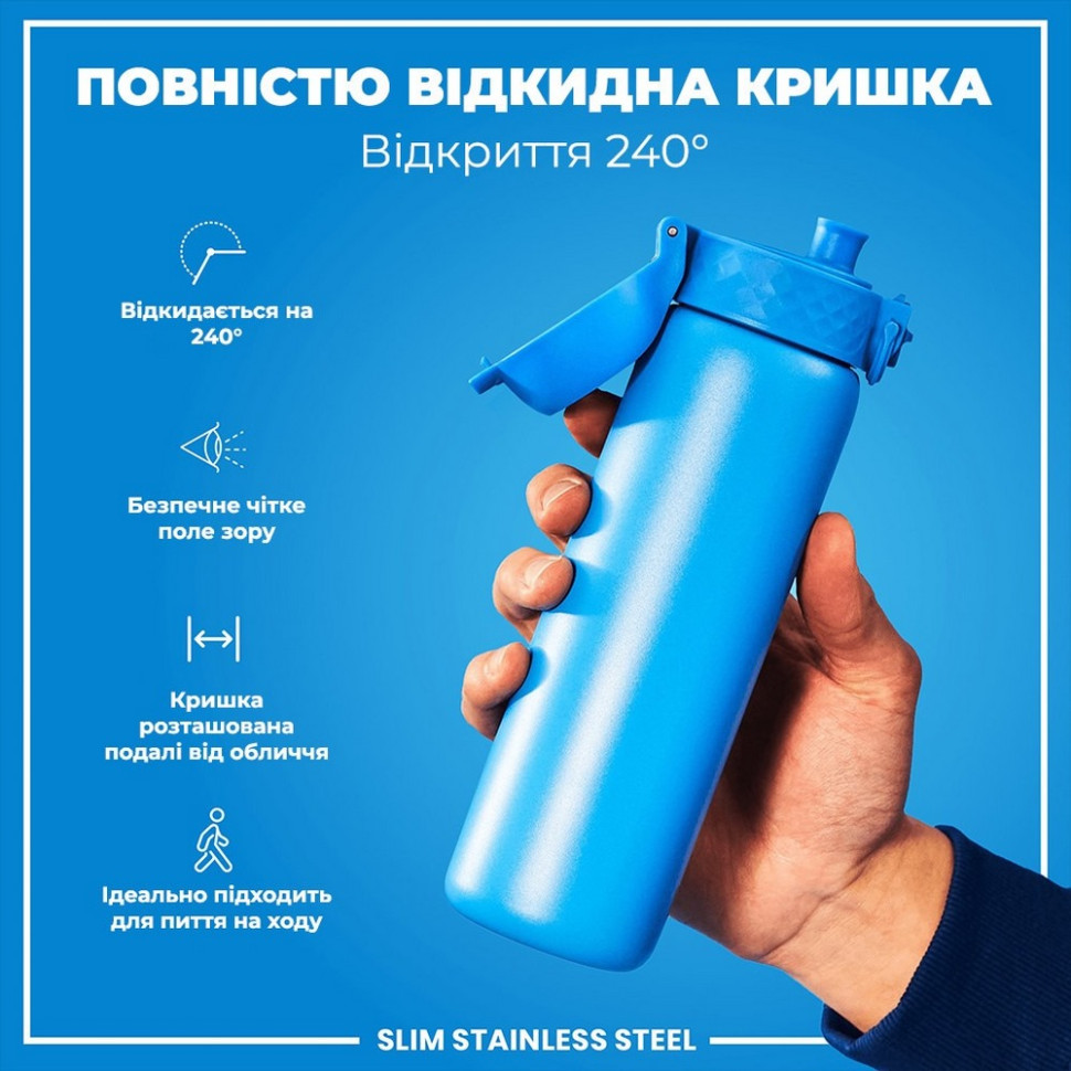 Пляшка для води металева Stainless Steel ION8 I8SS600BLU 600 мл, Blue