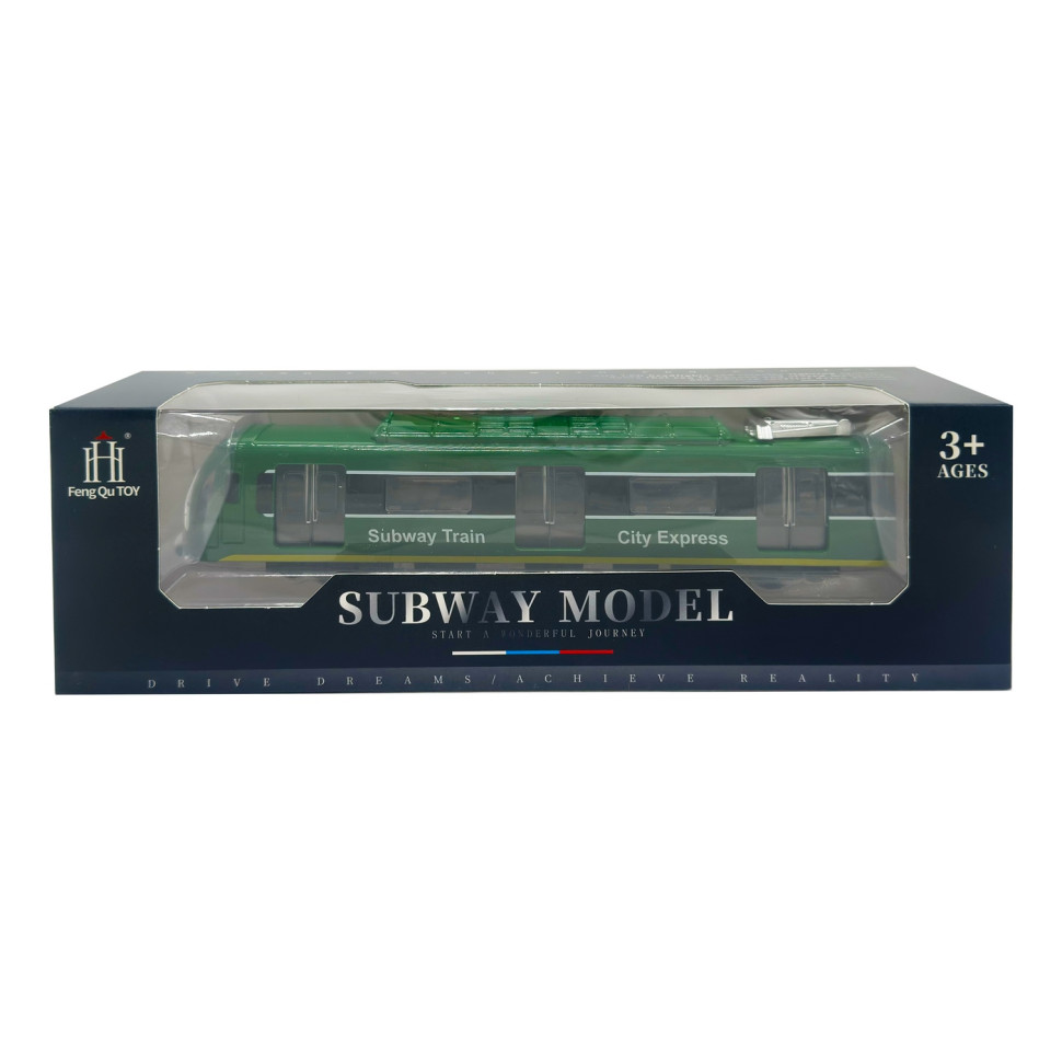 Дитячий ігровий потяг Bambi 731-27K(Green) зелений, світиться, 23х4х5 см