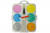 Краски перламутровые акварельные MALINOS Maxi Perleffekt 6 цветов MA-300014