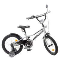 Велосипед дитячий PROF1 Y16222-1 16 дюймів, металік