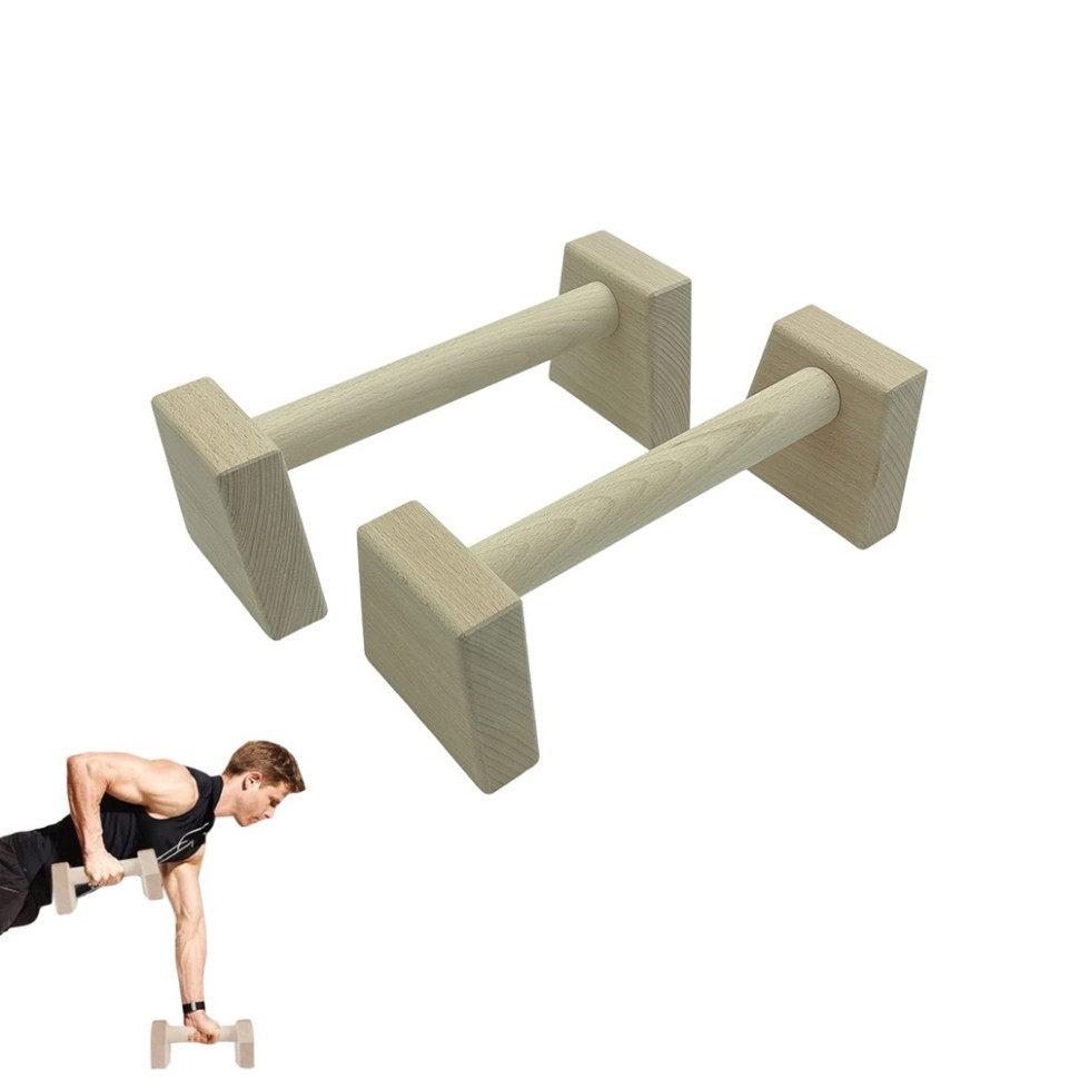 Паралетсы, упоры для отжимания деревянные Wood Gym Push Up Newt NE-WD-30 из бука 30 см 2 шт