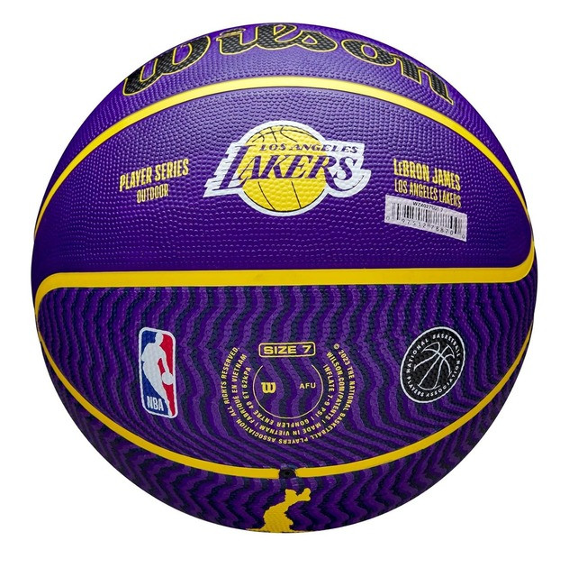 М'яч баскетбольний NBA PLAYER ICON OUTDOOR BSKT LEBRON Wilson WZ4027601XB7 № 7