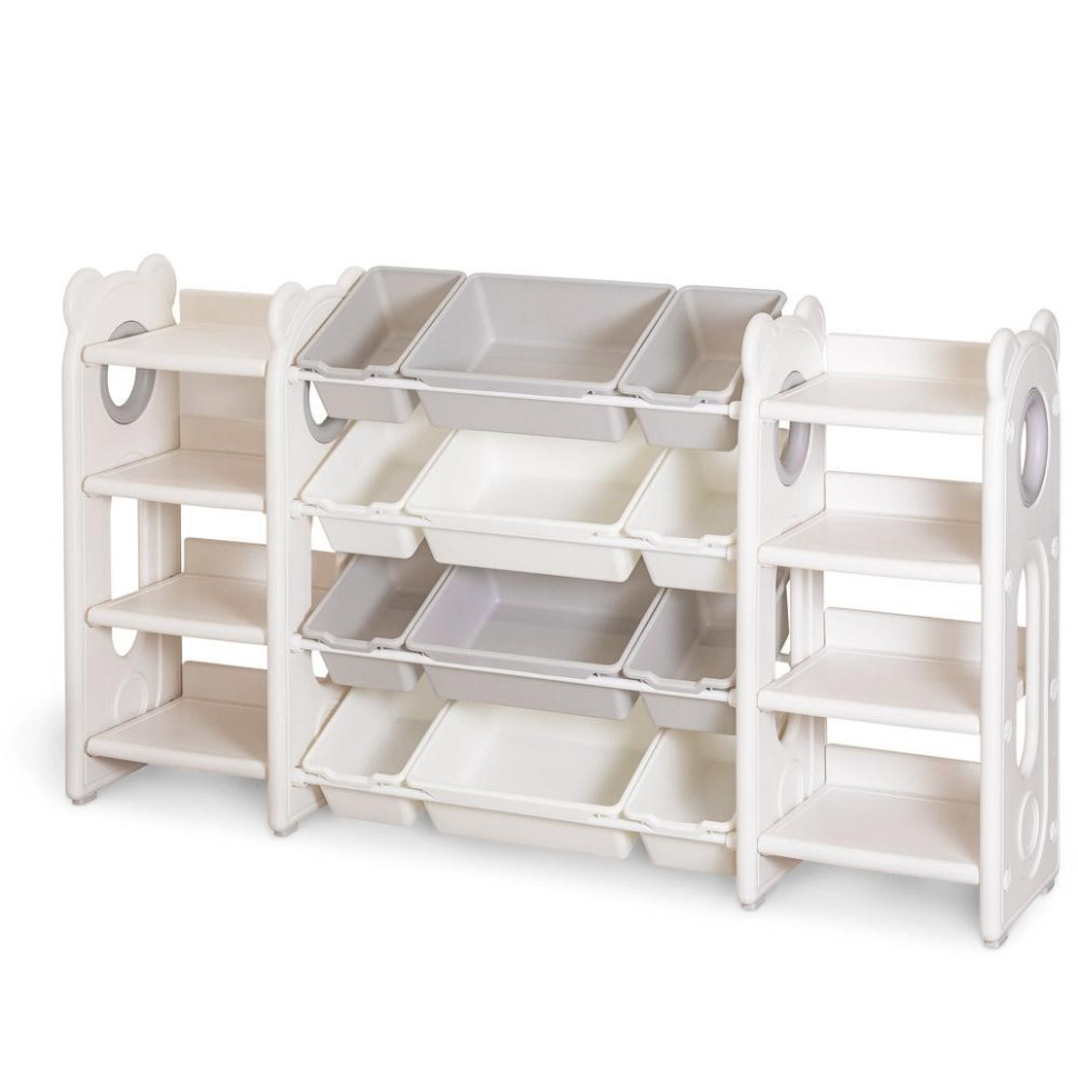 Стеллаж для книг и игрушек Oliver Mealux KD-E028 White/Grey белый-серый