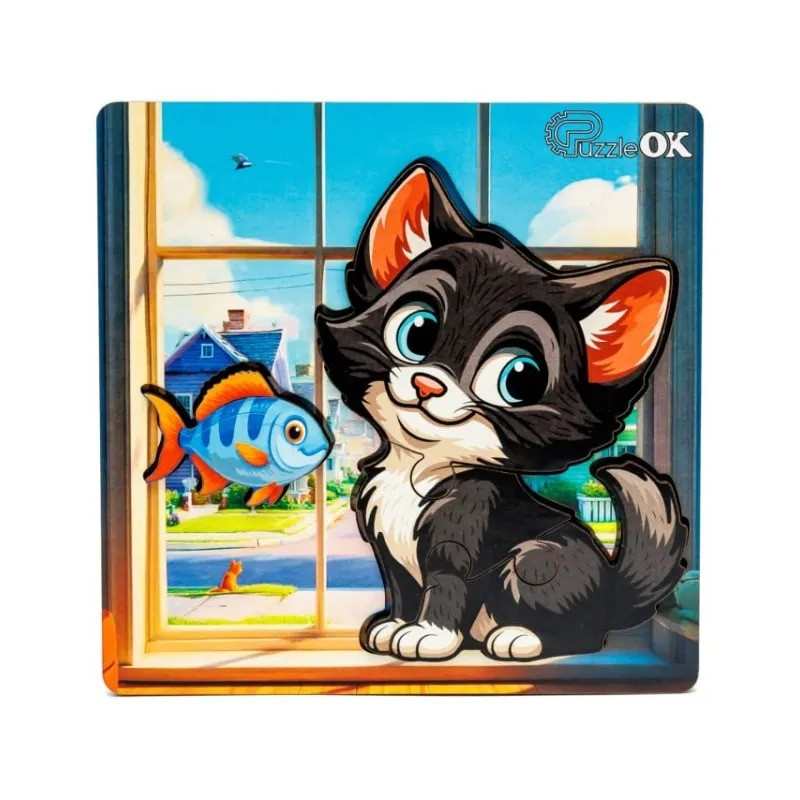 Деревянный пазл-вкладыш 