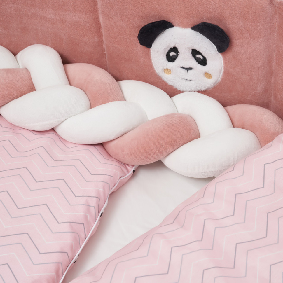 Детский постельный комплект Panda Twins 4075-TP-08, 7 элементов