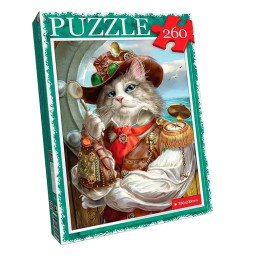 Пазл классический "Кот в шляпе" Danko Toys C260-13-01, 260 элементов