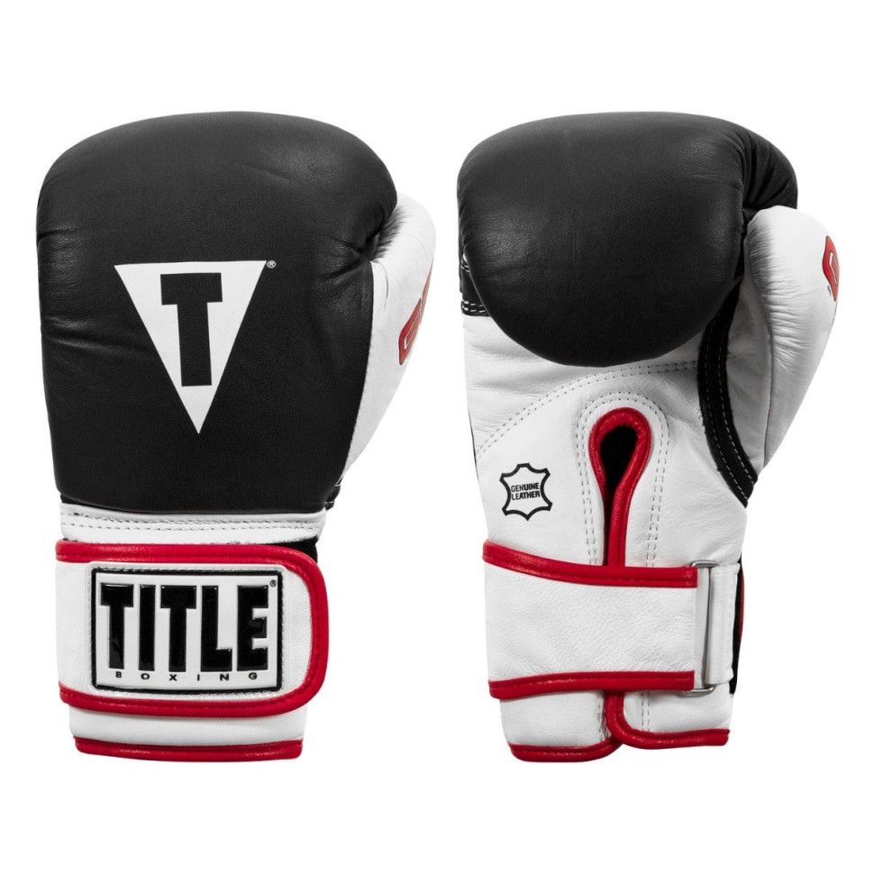 Боксерские перчатки Boxing Gel World TITLE GTWBG X BK 16 унций (бинты в комплекте)
