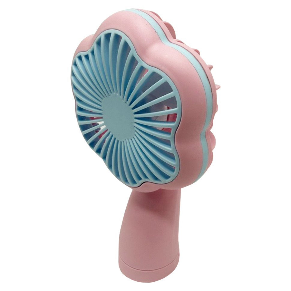 Портативний ручний вентилятор 2 в 1 Bambi MK 5612(Pink) 2 режими